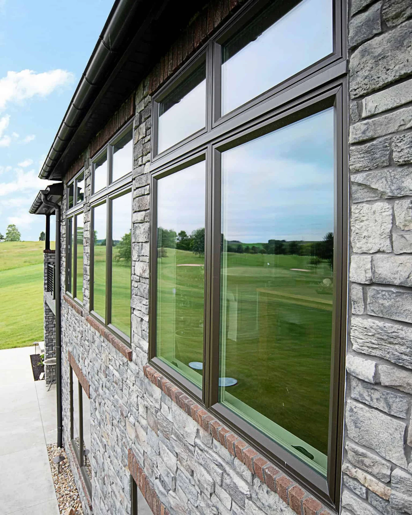 ProVia Aeris casement windows on an exterior wall